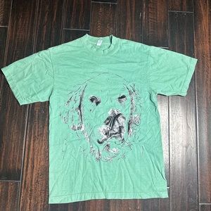 Crewneck shirt short sleeve t-shirt unisex casual Cotton indie golden retriever